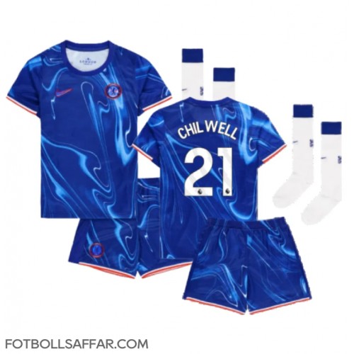 Chelsea Ben Chilwell #21 Hemmadräkt Barn 2024-25 Kortärmad (+ Korta byxor)